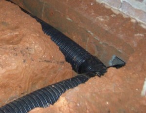 A low point drain is installed at the lowest point of your crawl space.