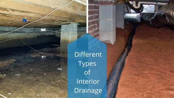 Compulsion priest Spanish Different types of interior drainage | Moisture Loc