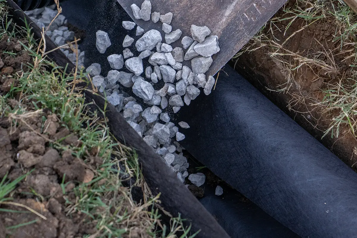 french drain installation