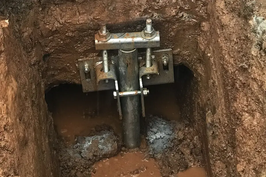 Helical Pier Installation