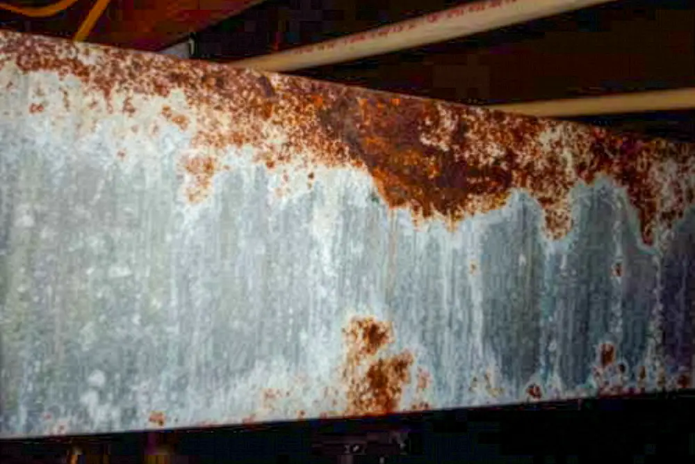 Rust on HVAC Unit in Crawl Space