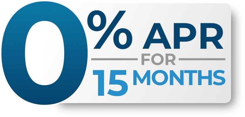0% APR for 15 Months